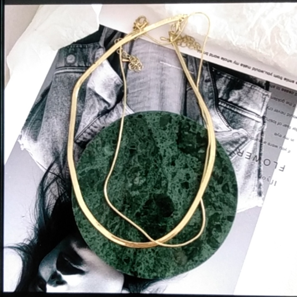 18k Gold plated Boho Double Layer Necklace - Picture 4 of 7